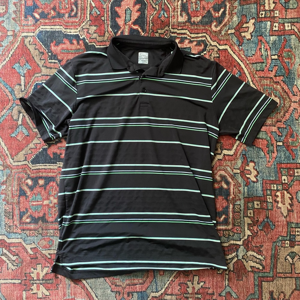 Callaway Black Striped Golf Polo